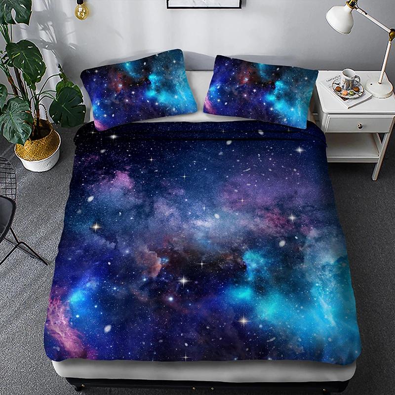 Комплект постельного белья Space star 3d Galaxy Single double Twin/Queen 2pcs/3pcs комплекты постельного белья Universe Outer Space Themed