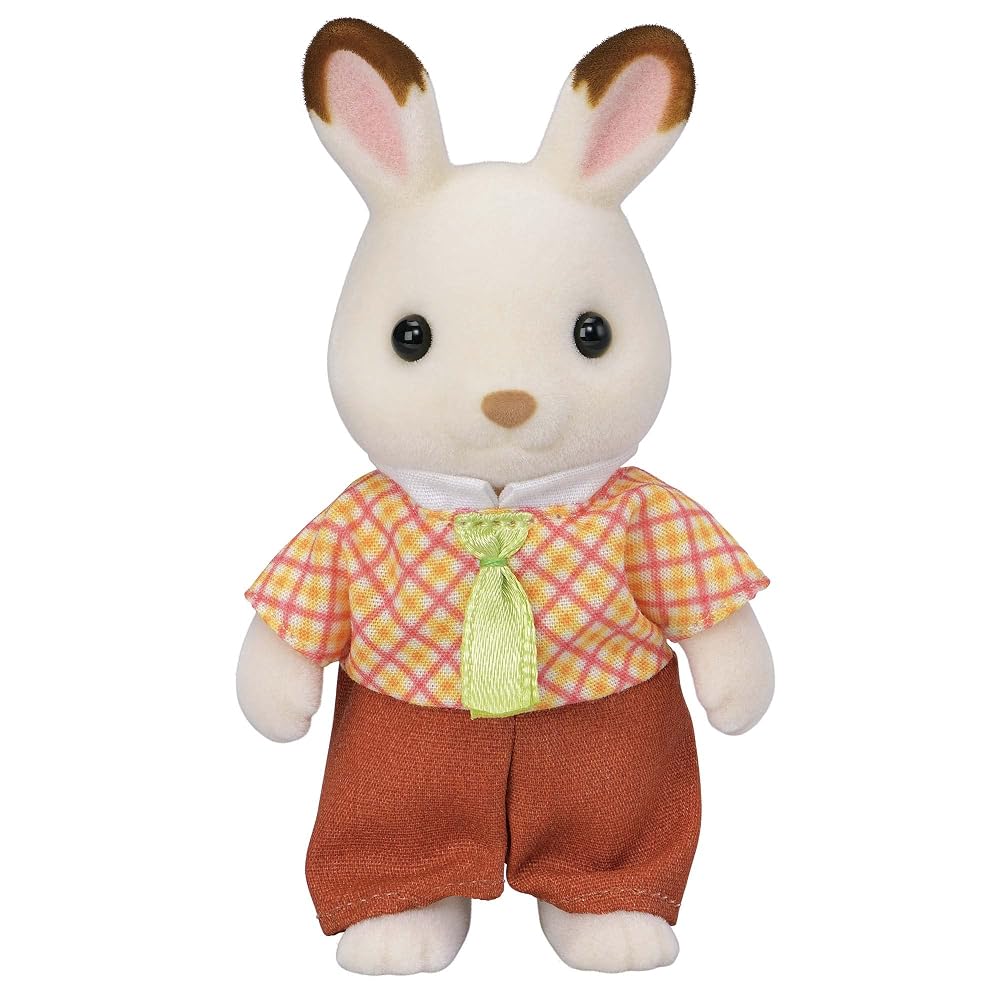 EPOCH Sylvanian Families Chocolate Rabbit Father Doll Toy for Dollhouse 3+