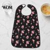 Washable Clothing Protector Adult Bib, Waterproof Easy Clean Feeding with Floral Stylish Senior Printed, Elderly Protector, for Seniors Dining Aid Bib