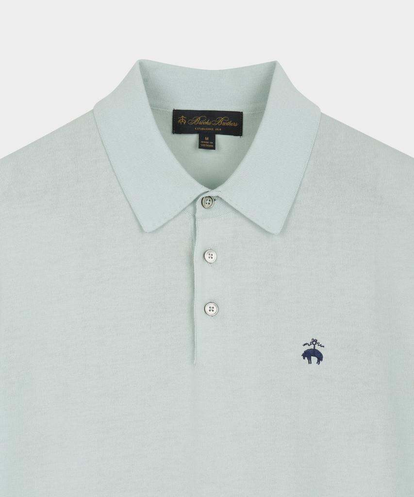 BROOKS BROTHERS Cotton Polo Short Sleeve Sweater (Mint) (Bbwtmog202)