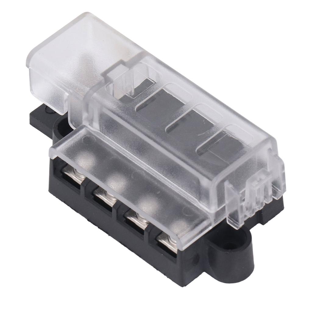 Блок предохранителей с 4 гнездами для ножевых предохранителей 1 вход 4 выхода ATC ATO Держатель предохранителей с изолированной прозрачной крышкой 32 В постоянного тока 100 А