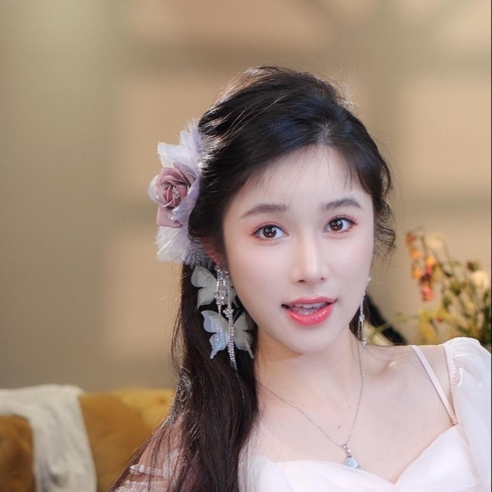 Tassel Hair Clip Flower Grasping Clip New Chinese style Bow Hairgrips  Hair Accessories