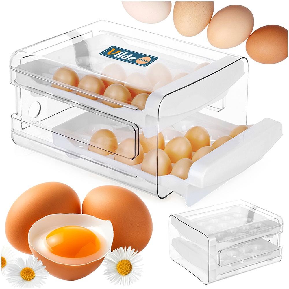 Egg container for 40 eggs, 2-tier