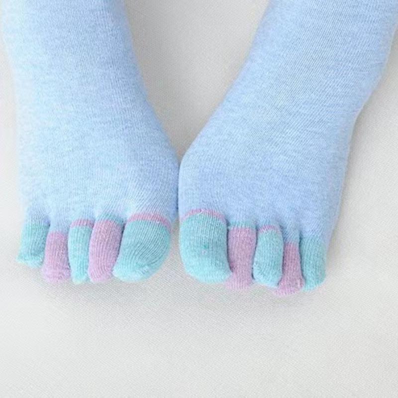 6 пар женских носков с пятью пальцами, хлопковые, дышащие, эластичные, короткие носки до щиколотки, повседневные, высококачественные носки для девочек, мягкие, забавные носки с пальцами