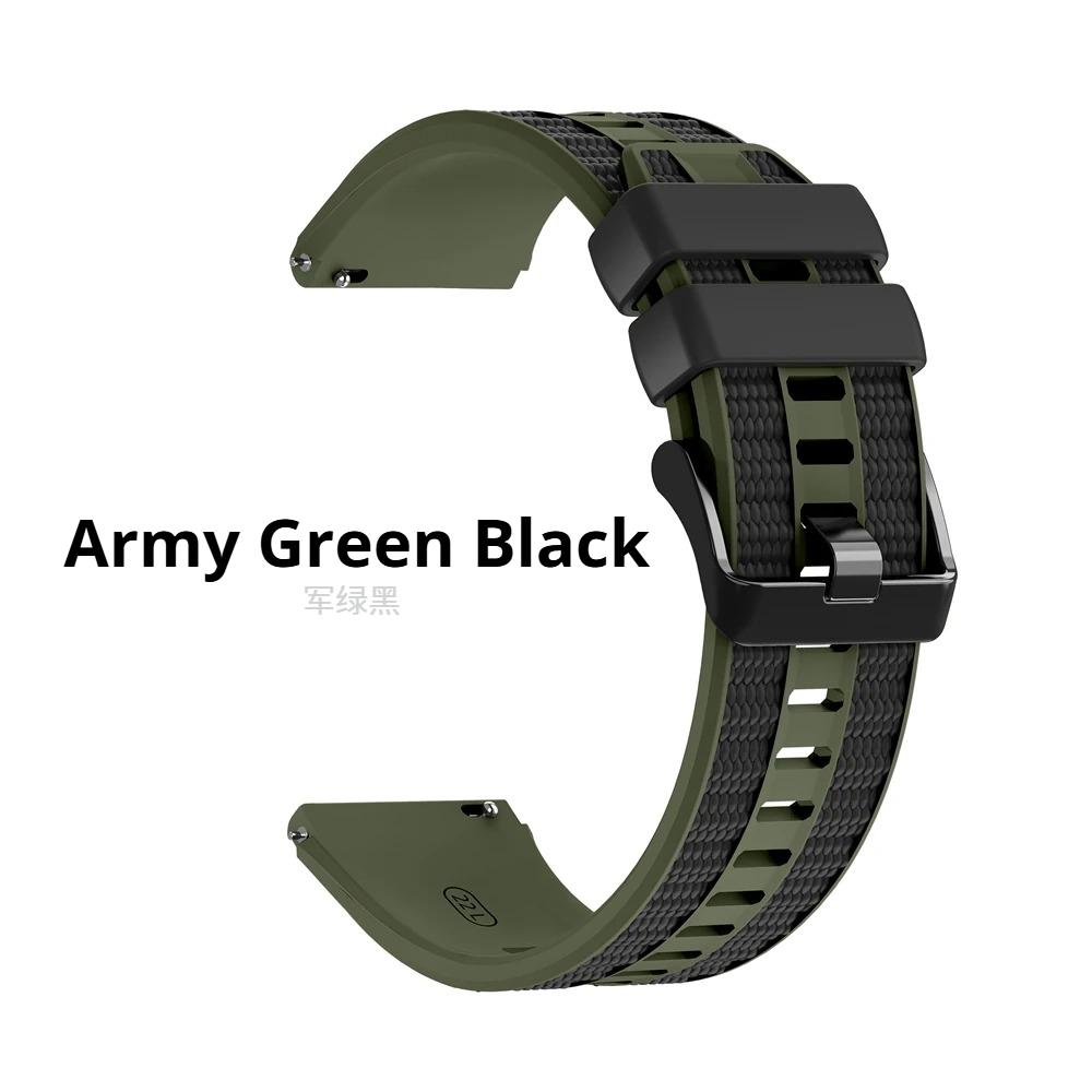 1:1 Original Silicone Strap For Huawei Watch Ultimate 2 Band For GT6 GT5 GT4 GT3 Pro 46mm Two Tones Bracelet 22mm Watchbands