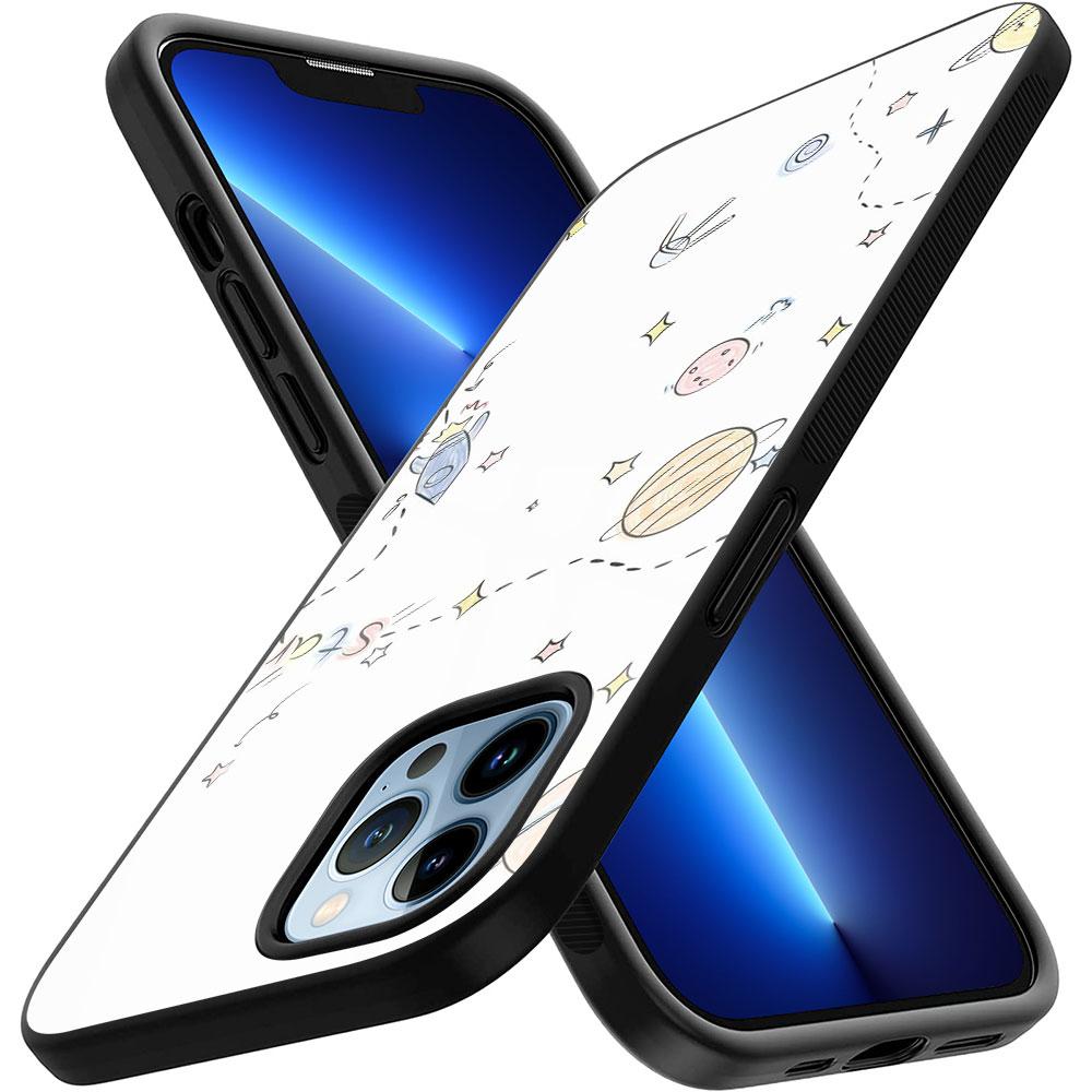 Чехол с милым астронавтом с рисунком для Iphone 14 13 12 11 Pro Max Mini Xs Xr X 7 8 6s Plus Se 2022, защитная задняя крышка из закаленного стекла