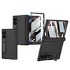 For Samsung Galaxy Z Fold 8 Wide Case Skin-Friendly Matte Leather Bracket With Tempered Film Shockproof Back Cover Accessories