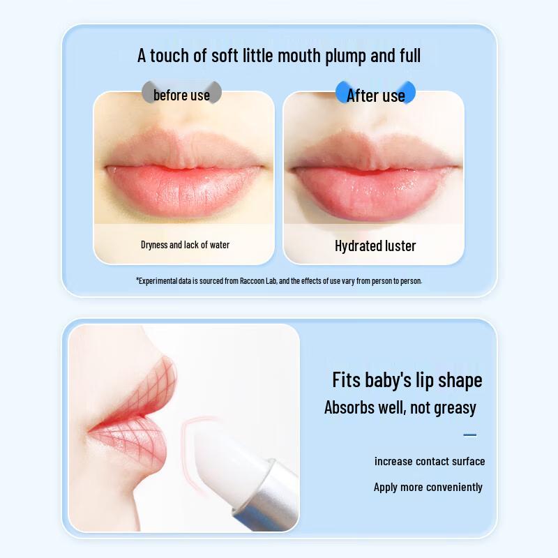 Детский клубничный бальзам для губ «Маленький енот» (2-Pack)