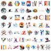 1055Pcs Ski Graffiti Stickers Personalized Creativity Diy Luggage Scooter Scooter Motorcycle Helmet Decoration Decal Toy Gift