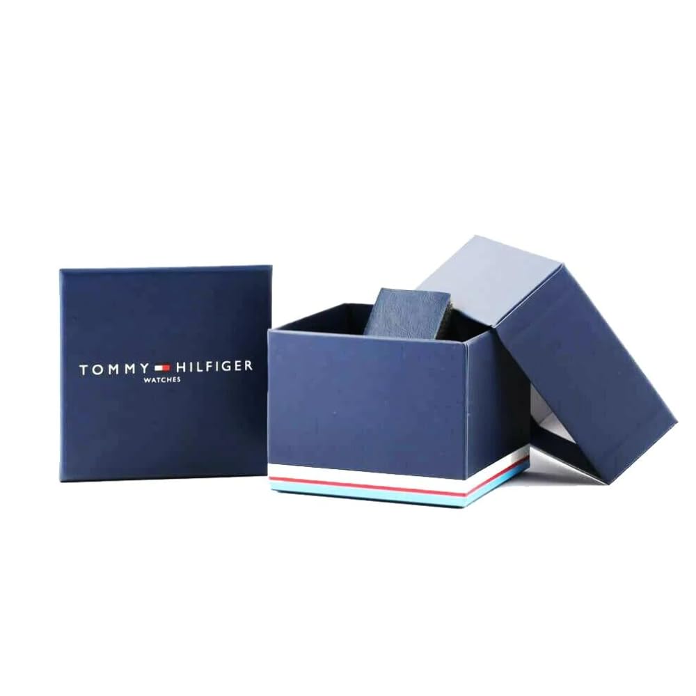 TOMY Hilfiger 1710381 TOMY Hilfiger Аналоговые Многофункциональные Мужские Черно-Серебристые Business Casual