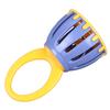 Handled Cage Bell Babies Rattle Orff Plastic Kids Music Percussion Instrument Toy W213 Yellow and Purple