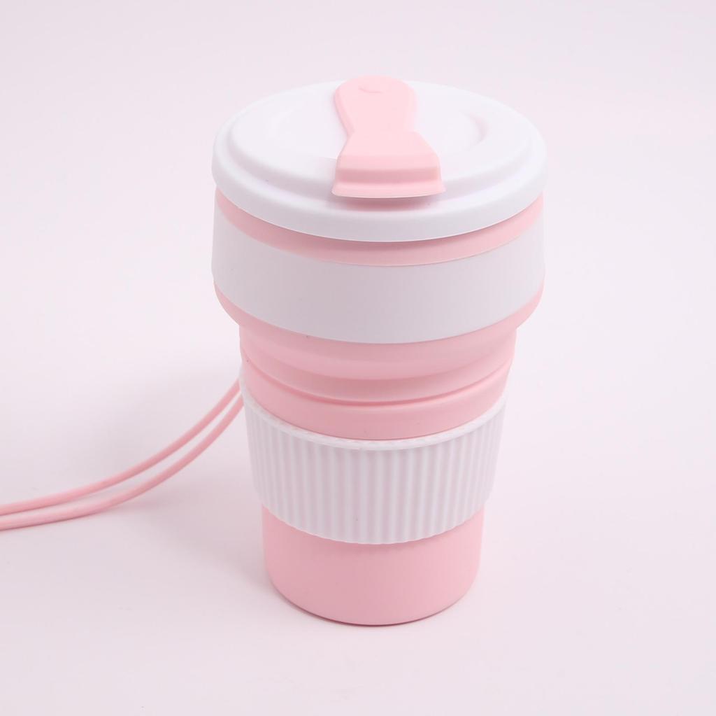 350 мл Портативная силиконовая складная чашка – Прочная, термостойкая, с альпинистской веревкой для путешествий на открытом воздухе и домашнего использования