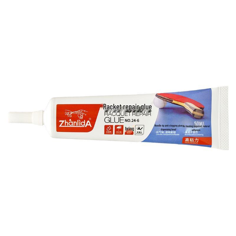 Professional Table Tennis Racket Repair Glue for Rubber, Sponge, Plastic, Wood, and Leather - Strong and Durable.