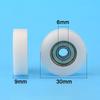 1Pcs 626Zz 6*30*9Mm Flat Rubber Coated Bearing Pulley Pom Wrapped Bearing Pulley Plastic Wheel Bearing Pulley Furniture Fitting