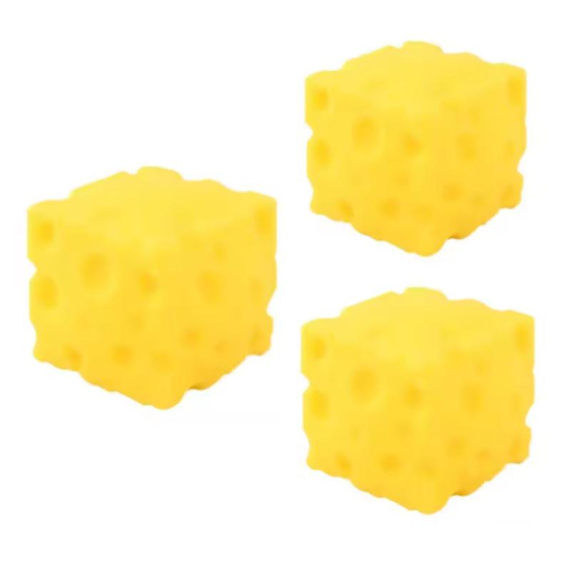 Square Cheese Soft Toys, Slow Bounce Anti-Pressure Sensory Toys, Soft Cheese Sensory Toys, Christmas Gifts Stress Reliever Toys