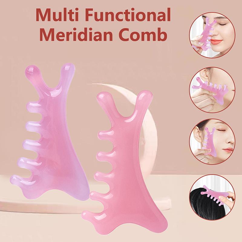 Массажная расческа Gua Sha в форме дельфина с мелкими зубьями для массажа меридианов Расслабляющая смоляная расческа для массажа тела Инструмент для массажа головы