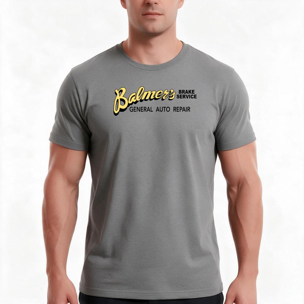 Balmers Brake Service (Alt) Tshirt Summer Casual Cotton Tee Oversized Streetwear Tops Vintage Graphic Print 100 Cotton