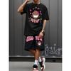 Summer 3D Cartoon Character Printed Men's Adult Set Fashion T-shirt, High-quality Daily Wear