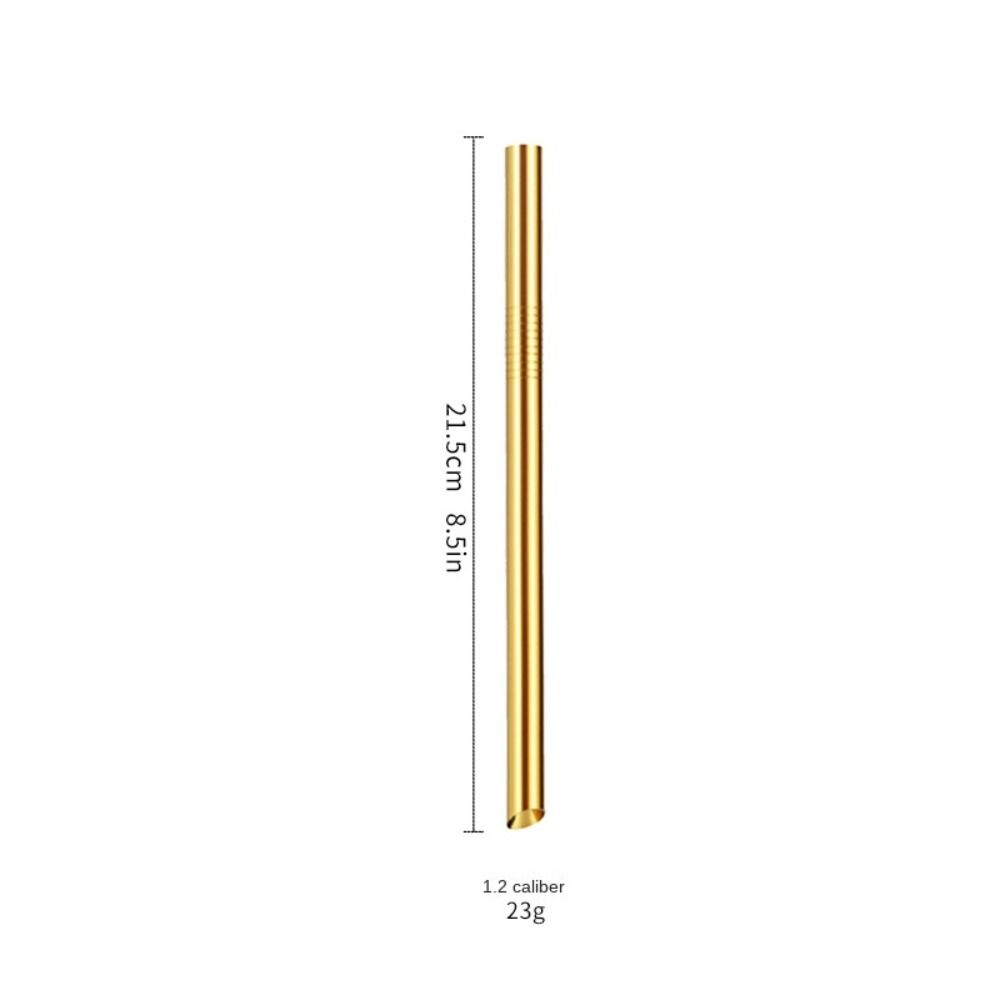 304 Stainless Steel Metal Straw 12mm Cold Drink Tube Stir Tube  For Bubble Tea Tapioca Pearl