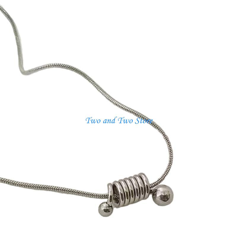 HX6F Fashion Spring Pendant Necklace Adjustable Choker Simple Collar Necklace Party Jewelry Hip Hop Clavicle Chain