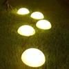 5pcs Half Ball Shaped Solar Ground Lights 1 Drag 5 Cobblestone Lamp  Landscape Stairs Yard Deck