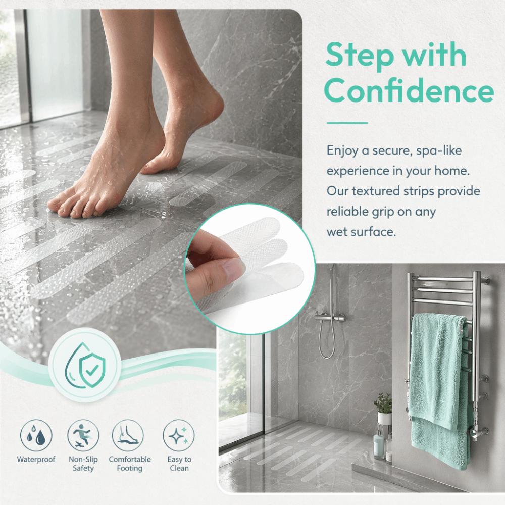 24 PCS PEVA Anti Slip Strip Self Adhesive Bathtub Sticker Practical Non Slip Sticker Family