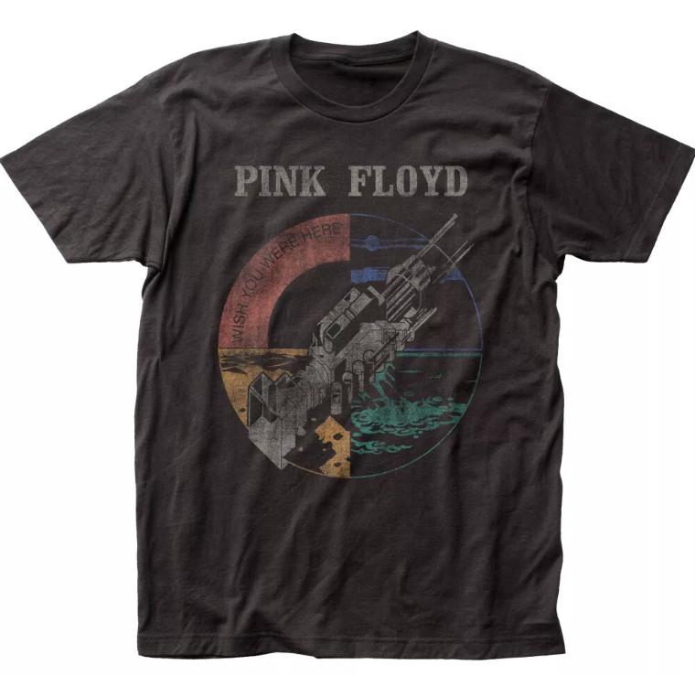 Футболка Pink Floyd Wish You Were Here Мужская Лицензированная Рок-н-ролл Ретро Футболка Черная Унисекс Футболка