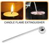 Bell Candle Extinguisher with Long Handle Polished Stainless Steel Tealight Candle Wick Flame Snuffer Putting Out Candle Stopper Candle Accessories
