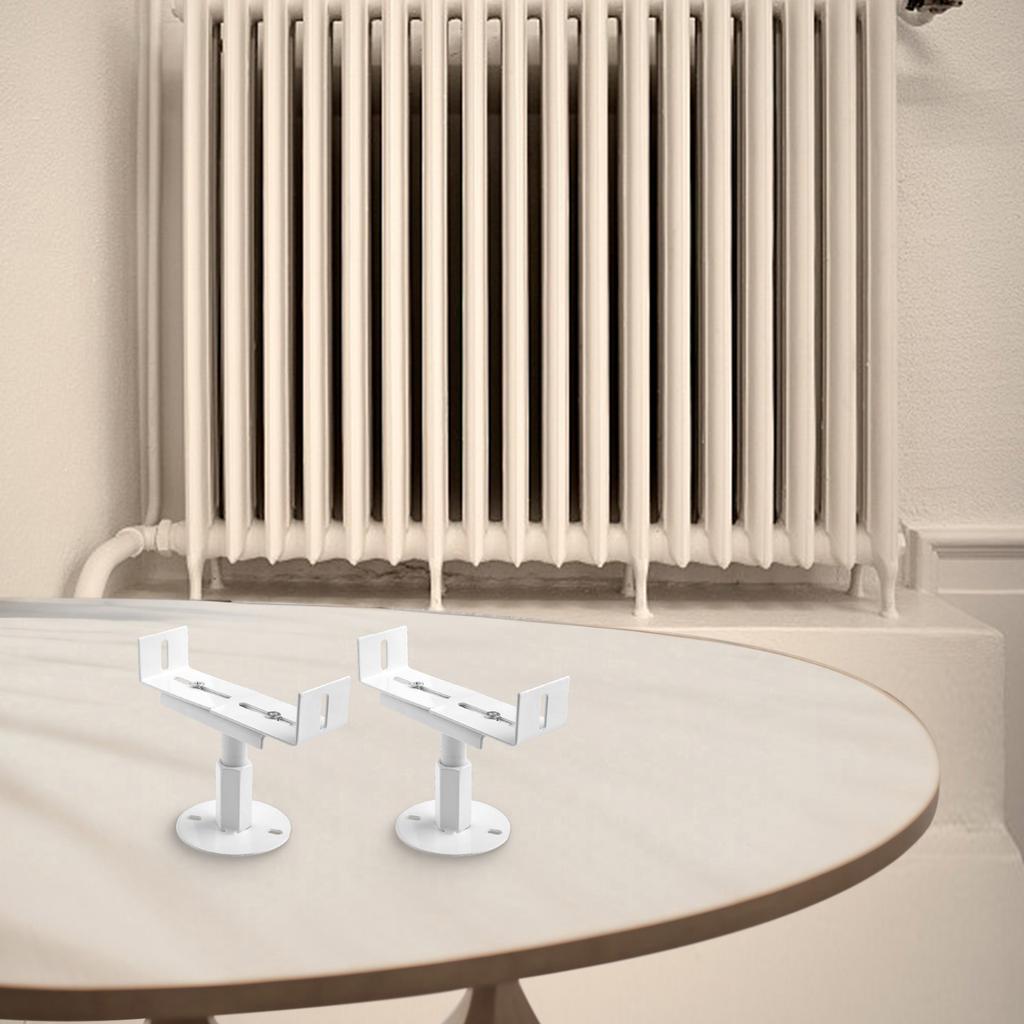 2PC Radiator Bracket Steel Aluminum Floor Bracket Adjustable Bracket 8-13cm High Aluminium Radiator Floor Brackets
