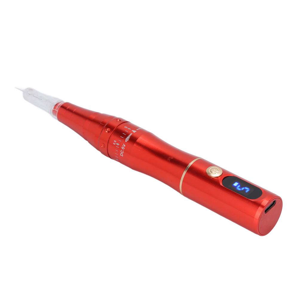 Semi Permanent Makeup Machine Cordless Charging Tattoo Microblading Pen for Eyebrow Lip Red