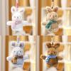 Scarf Plush Rabbit Doll Keychain Toy Animal Pendant Backpack Gift Decoration