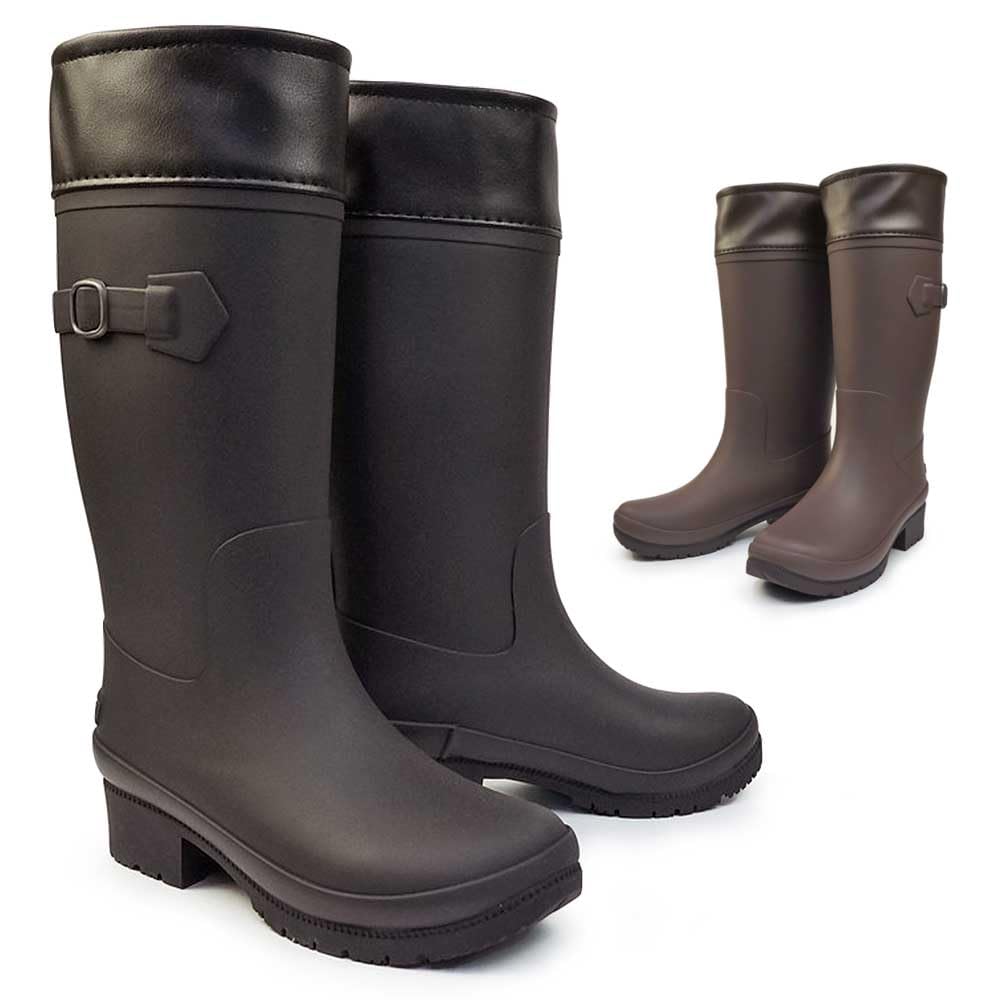 Резиновые сапоги MF WJ77R для девочек, коричневые, см 2E [Moonstar] 24.0