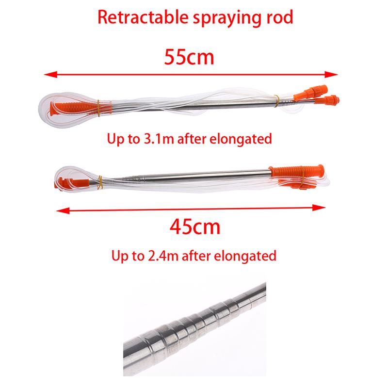 Масштабируемая штанга для распыления 2,4 / 3,1 м для ручного распыления пестицидов в саду