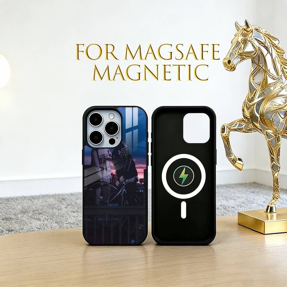 Чехол для телефона Манхва Для iPhone17,16,15,14,13,12,11 Plus,Pro Магнитный с Magsafe Беспроводная Зарядка