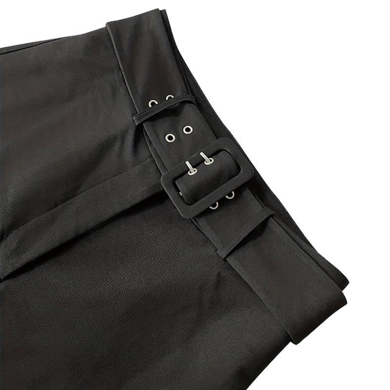 Женские летние прямые повседневные однотонные длинные брюки с поясом