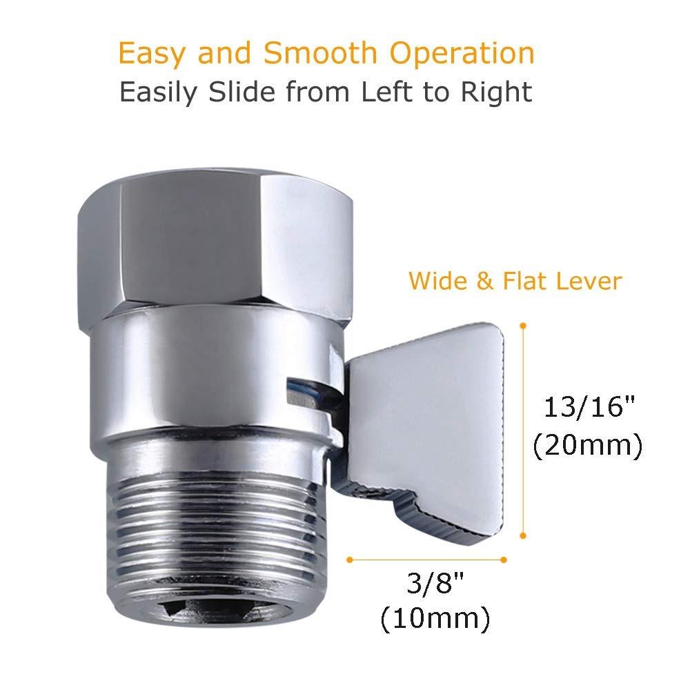 Керамический угловой клапан управления потоком душа, латунный регулятор объема воды, рабочий