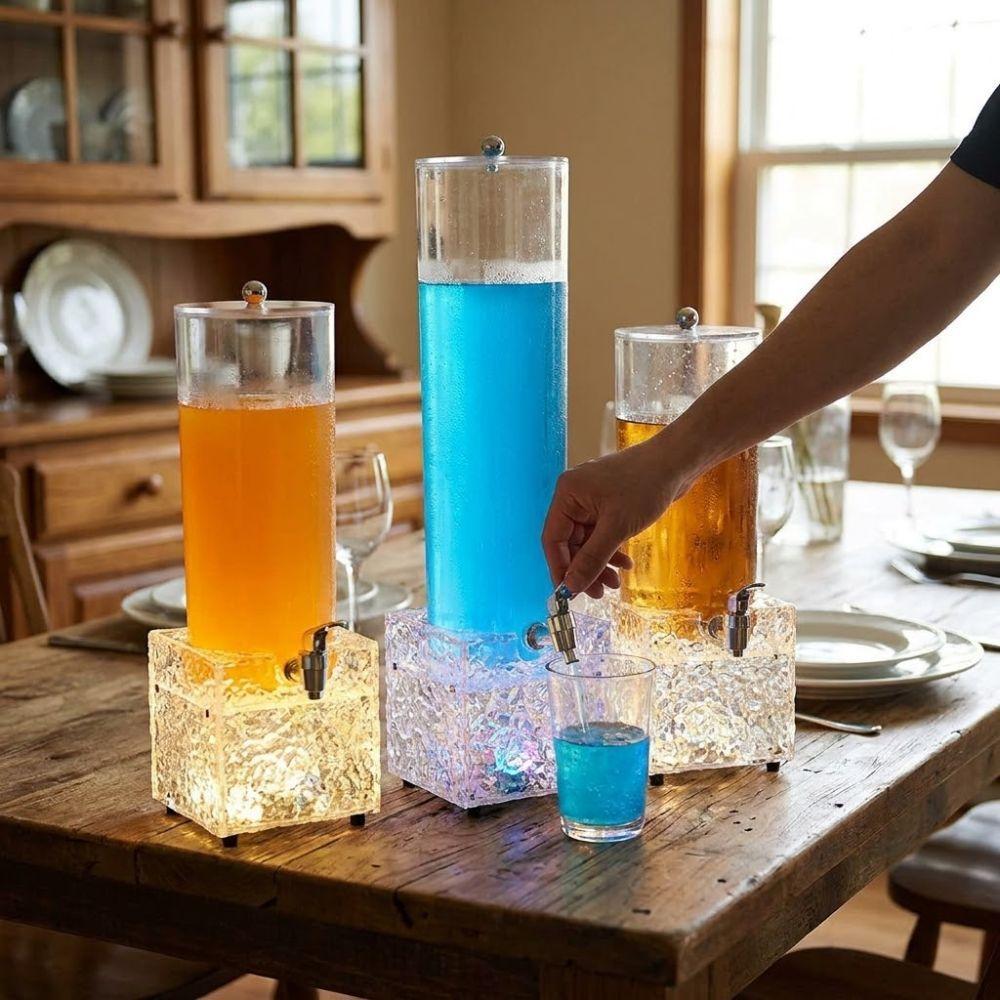 Acrylic Beer Tower Dispenser Unbreakable Lighted Drink Dispenser Outdoor Camping