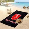Hull KR Custom Beach Towel, Print Your Name Text Lightweight Absorbent Towel for Swimming Travel
