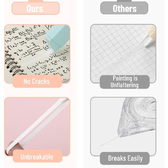 Mr. Pen- Aesthetic Correction Tape Bulk, 0.2" x 236", 12 pcs, Pastel Colors, Cute Correction Tape