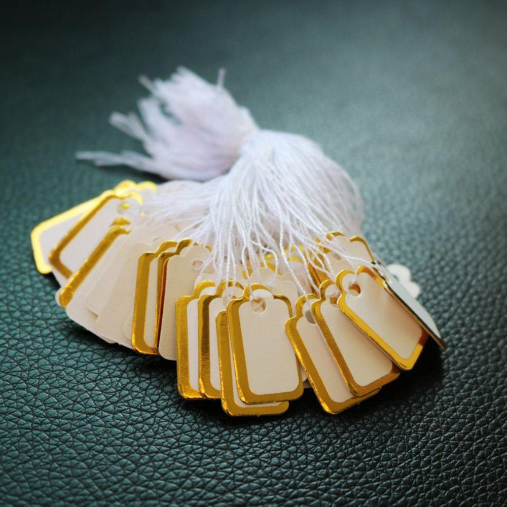 Пустой Золотой/Серебряный Край Картон Дисплей Инструмент Подвесные Бирки Ювелирные Подвесные Бирки Ювелирные Ценники