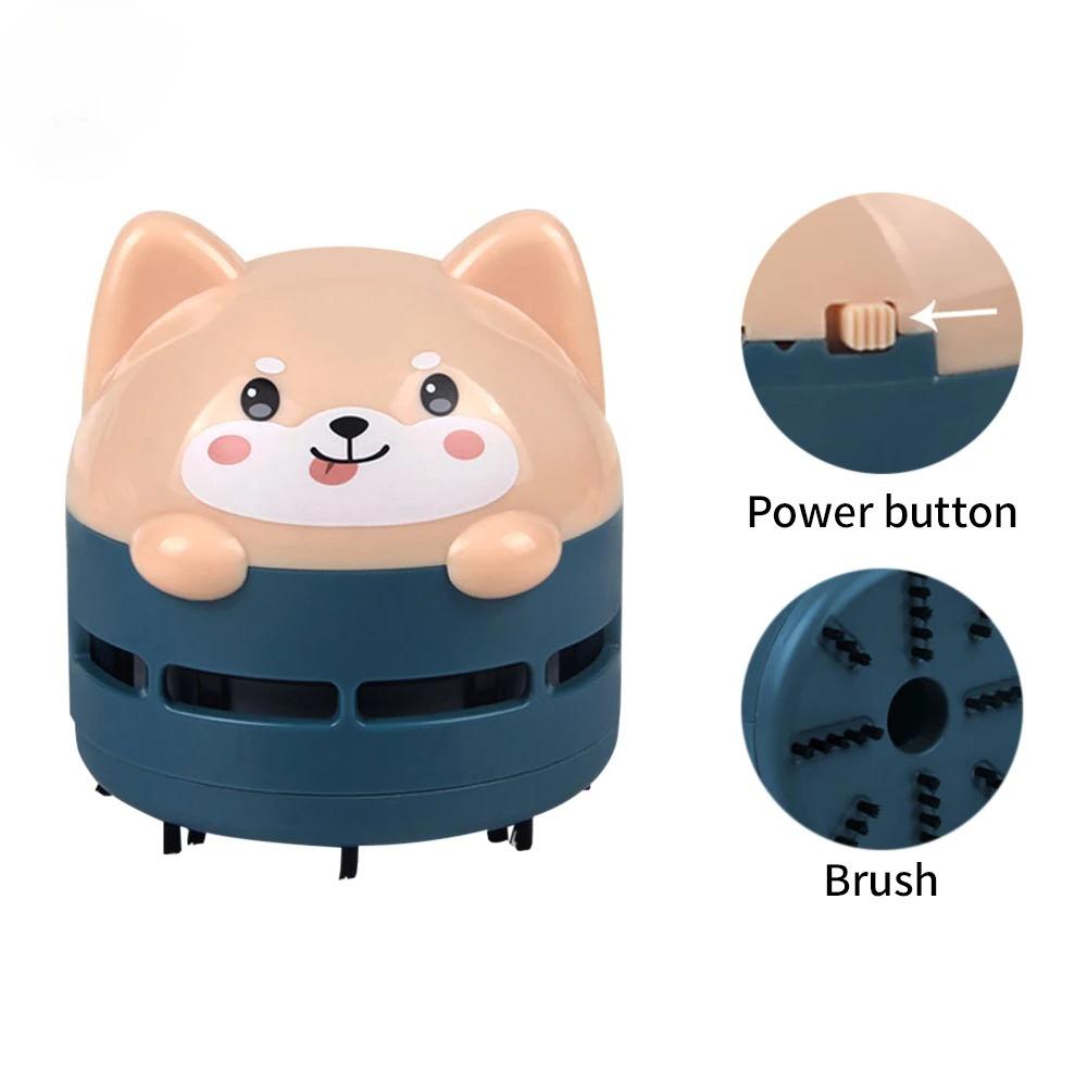 Мини Ручной Настольный Пылесос Портативный USB Перезаряжаемый Пылесос Мультяшная Форма Крошки Ластик Перхоть Конфетти Чистящая Щетка