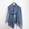 High-end Korean Polka Dot Printed Cotton and Linen Scarf In Winter Versatile Long Scarf Shawl