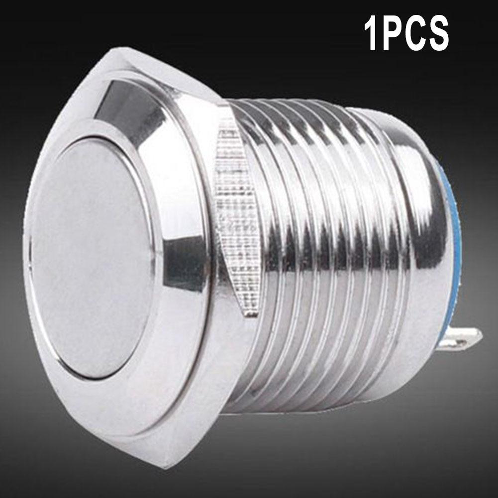 12 В 16 мм металлическая водонепроницаемая кнопка мгновенного действия NO переключатель пуск латунь