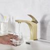 Modern Basin Faucet Bathroom Brushed Gold Faucet Deck Mounted Basin Sink Tap Mixer Hot & Cold Water Stainless Steel Faucets
