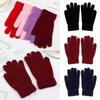 Cycling Driving Cashmere Elastic Mittens Full Finger Gloves Winter Gloves Warm Thick