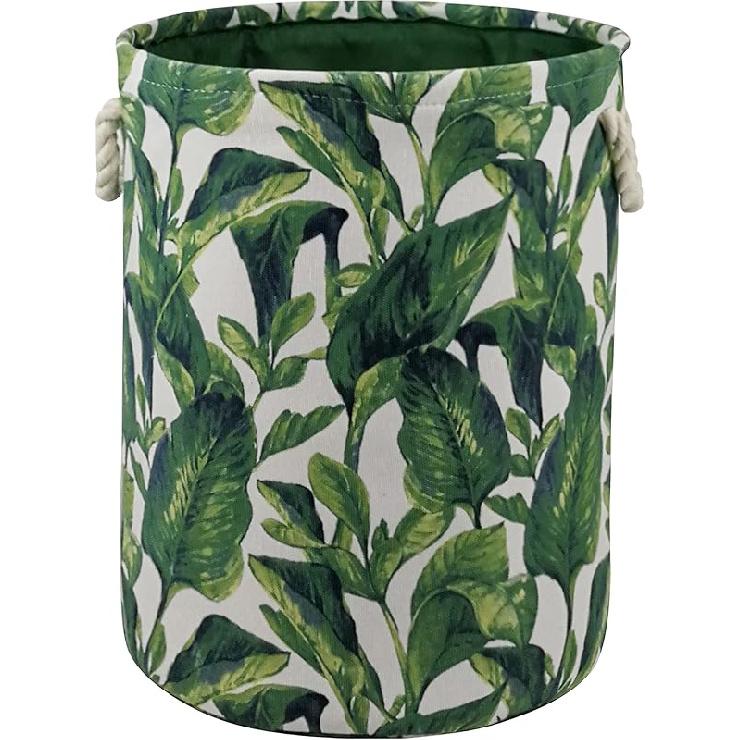 KUNRO Large Sized Round Storage Basket Organizer Bin Laundry Hamper for Nursery Clothes Toys