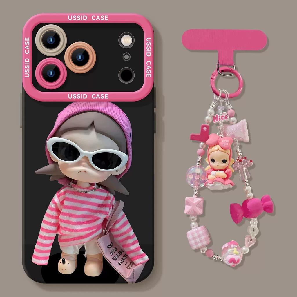 Trendy Silicone Phone Case Compatible with iPhone 17 Pro/16 Max/15/14, Stylish Unique Design, Shockproof Soft Cover for Women