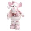 Christmas Charming Pink Height-Adjustable Snowman Santa Claus and Reindeer Christmas Decorative Items Holiday Home And Office De