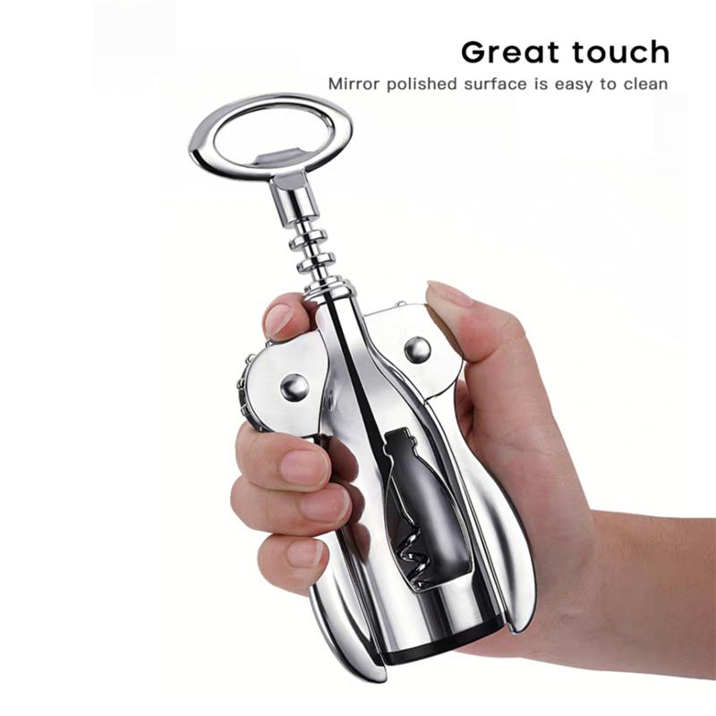 Kitchen Tools Beer Bottle Opener Gadget Wine Accessories Metal Wine Corkscrew Stainless Steel Waiter Bottle Beer Cap Opener