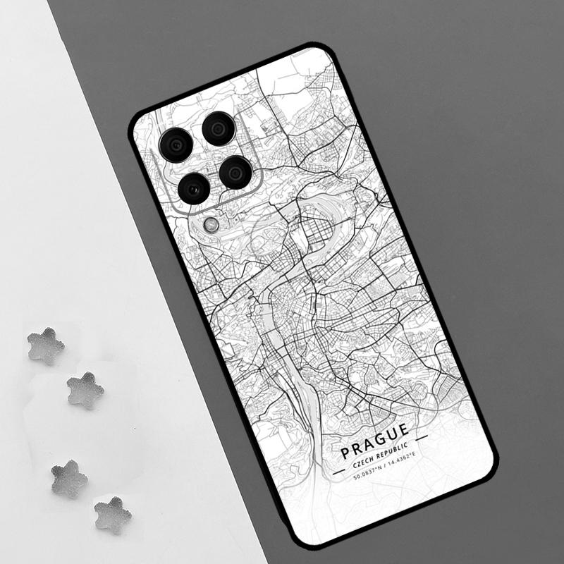 London Country Sketch City Map For Samsung Galaxy M06 M16 M33 M13 M35 M53 M11 M21 M31 M55 M15 M14 M34 M54 M12 M32 M52 Case